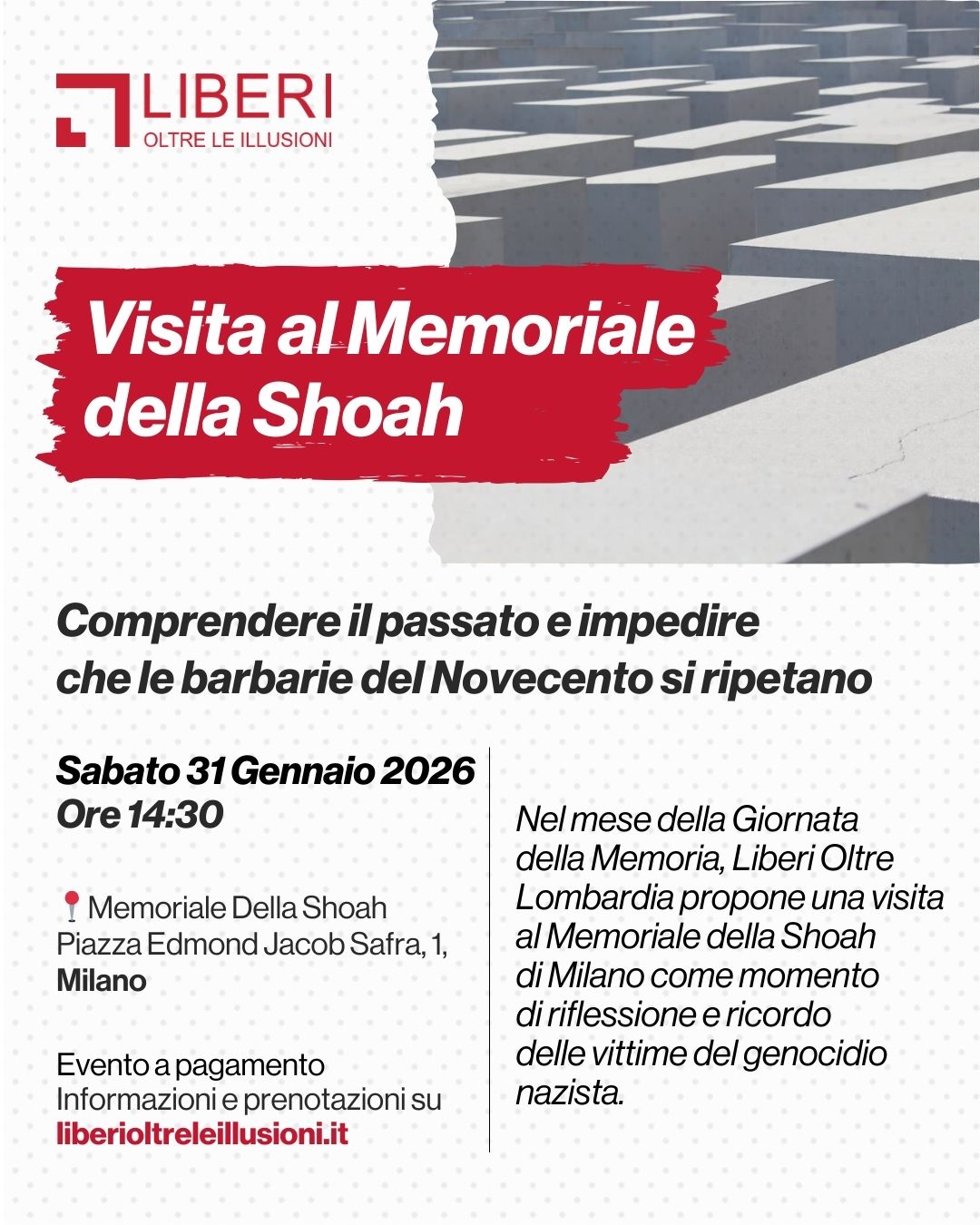 locandina evento | Visita al Memoriale della Shoah