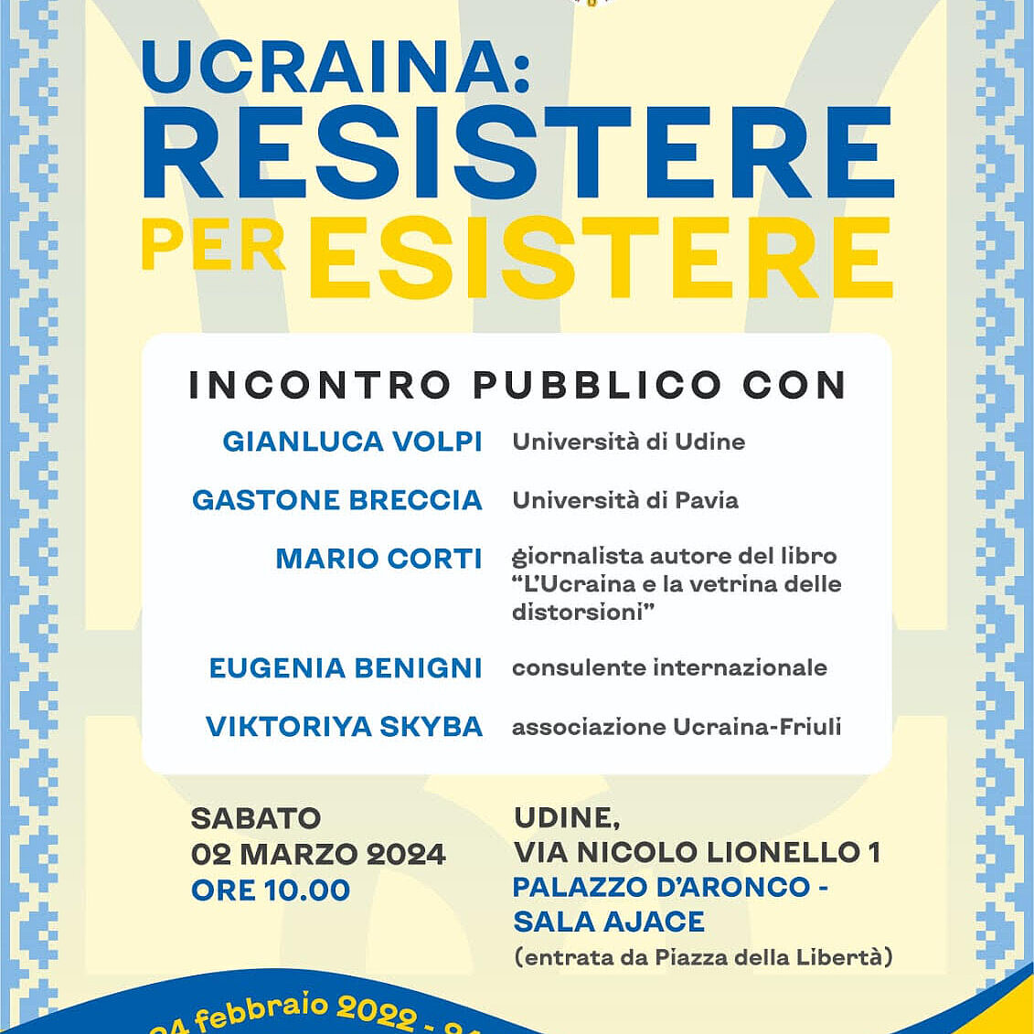 locandina evento | Resistere per esistere